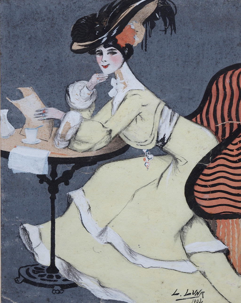LUIS LUNA. Una joven.