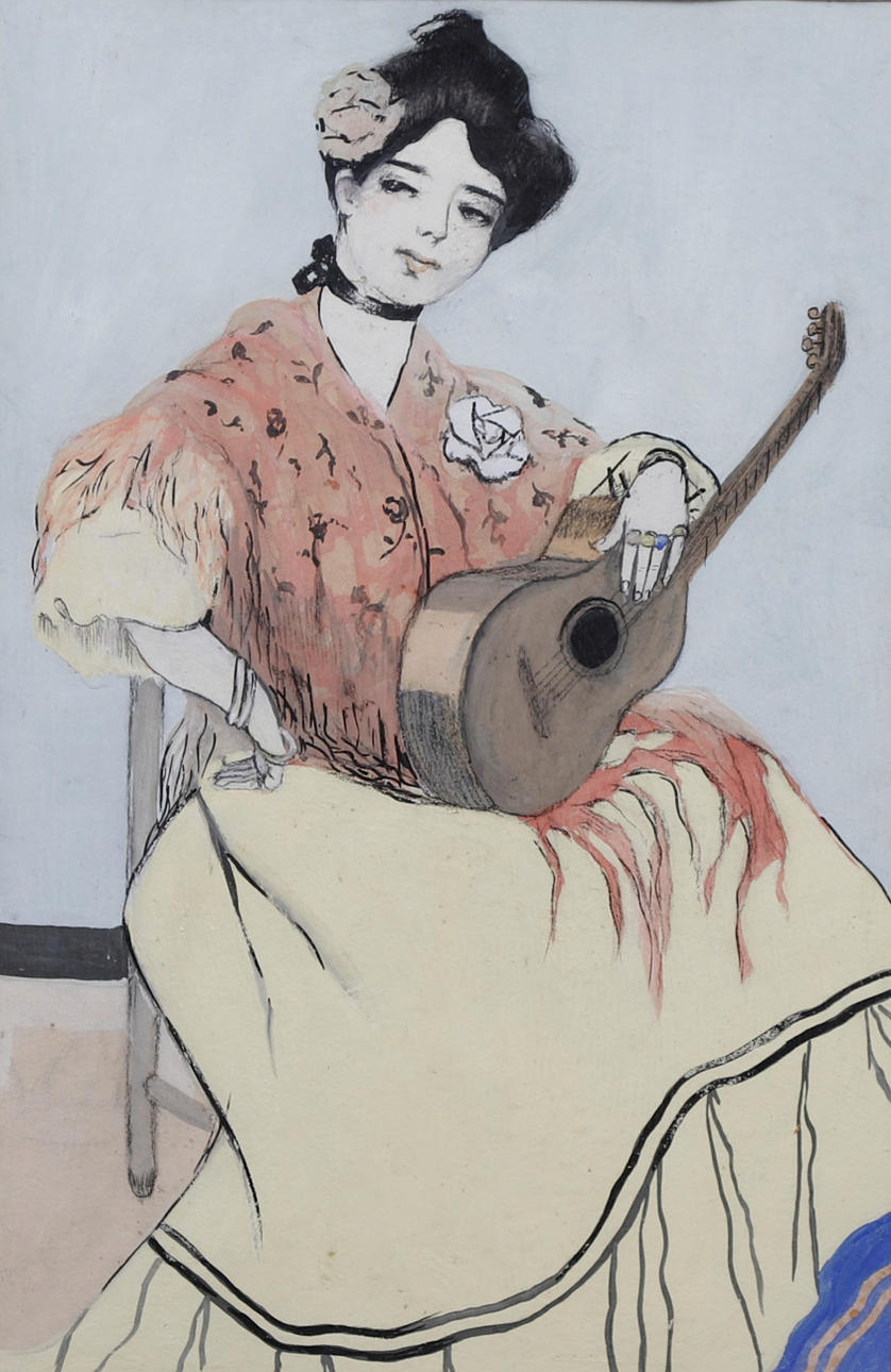 LUIS LUNA. En ung kvinna med en gitarr.