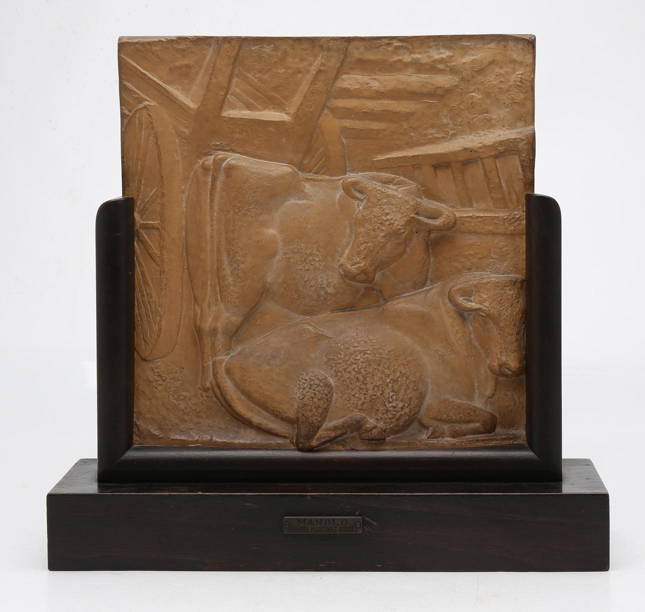 MANOLO HUGUÉ. Bueyes en el establo.