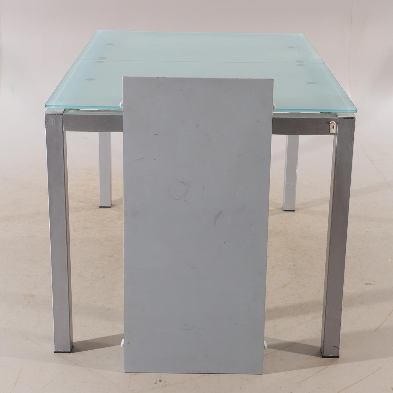 DINING TABLE, glass top with metal base, IMS Comfort Living, Italy ...