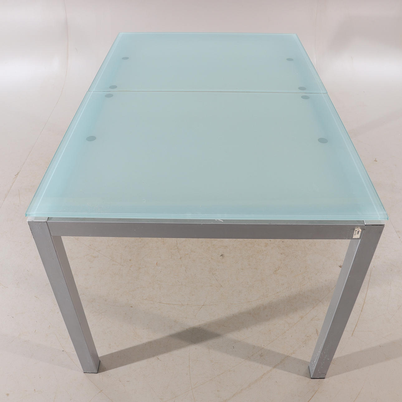 DINING TABLE, glass top with metal base, IMS Comfort Living, Italy ...