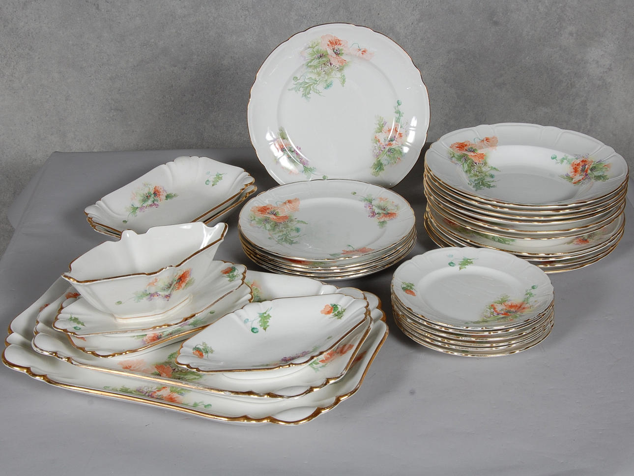 MATSERVIS, 29 delar.Gustavsberg, stämpel år 1904-1905.