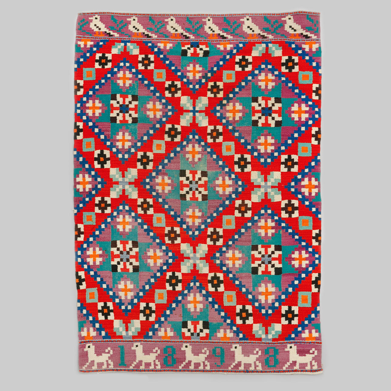 DÄCKE, bed sheet, Skåne, dated 1898.