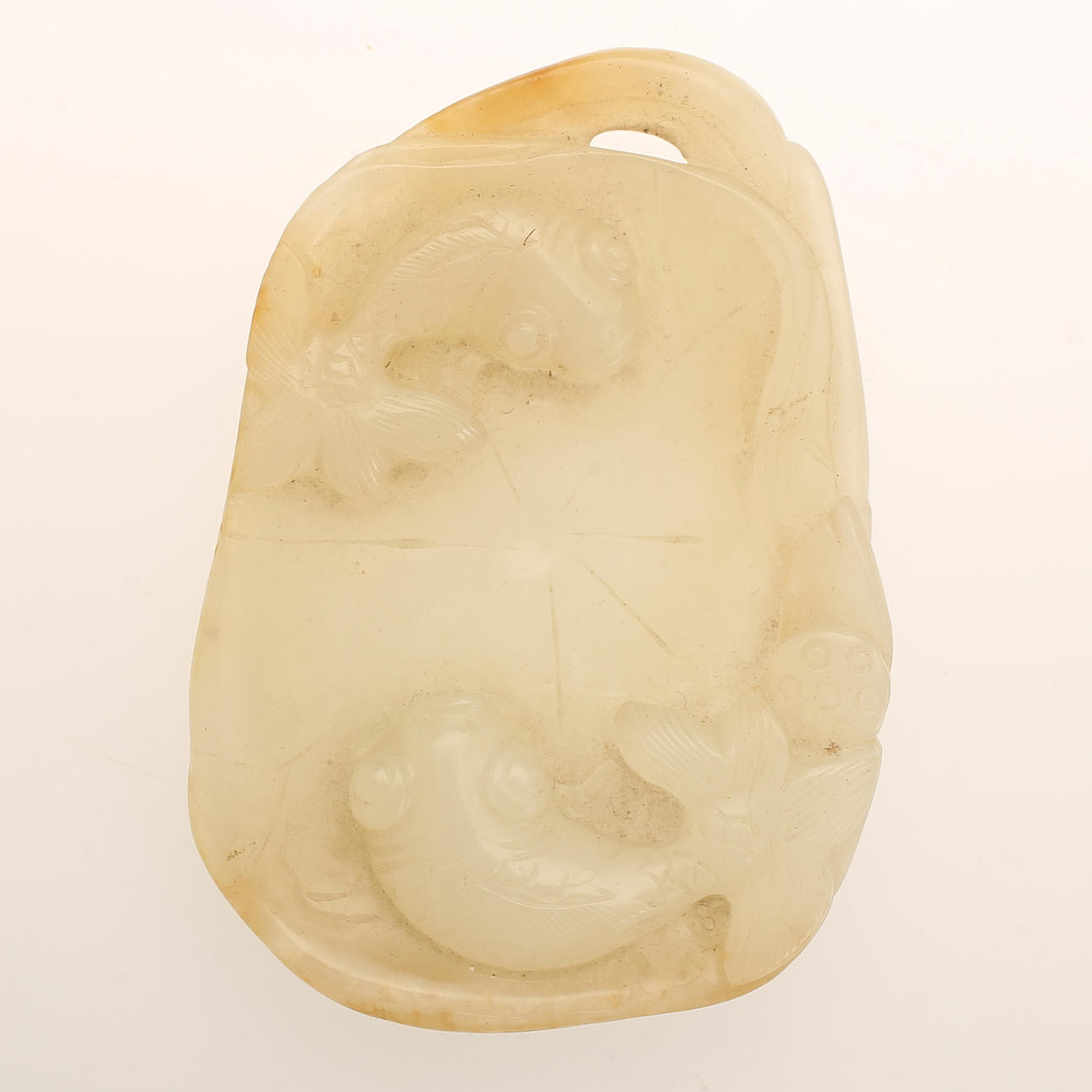 FIGURE/PENDANT, jade, Qing dynasty China.
