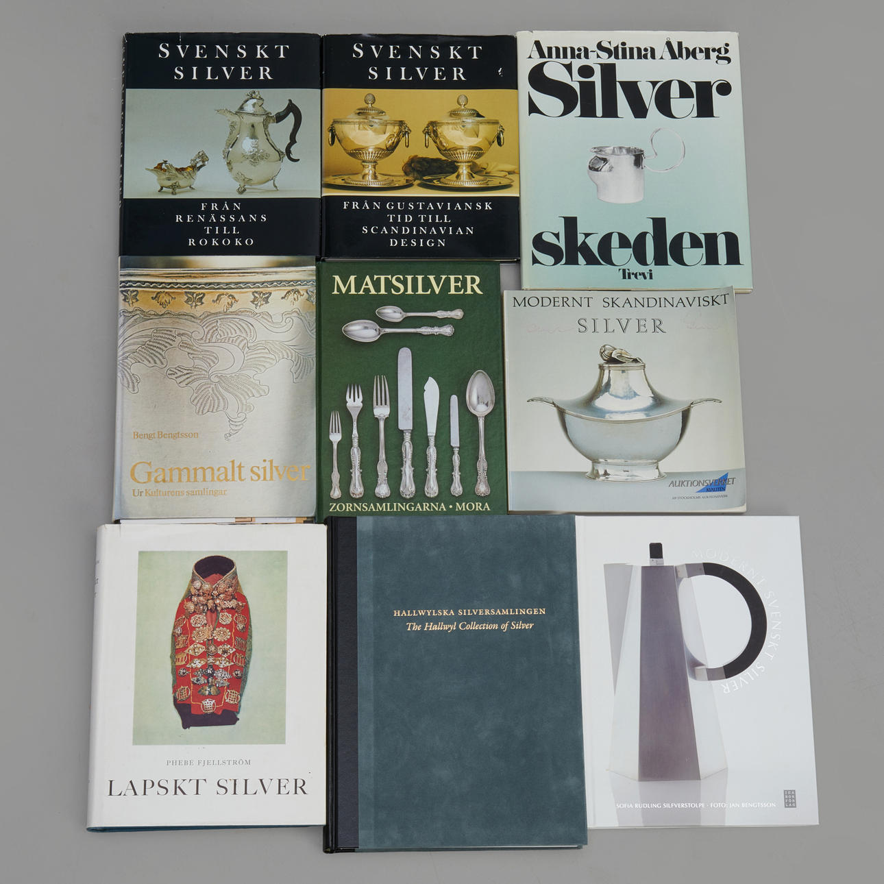 SILVER, 9 books about old silver.