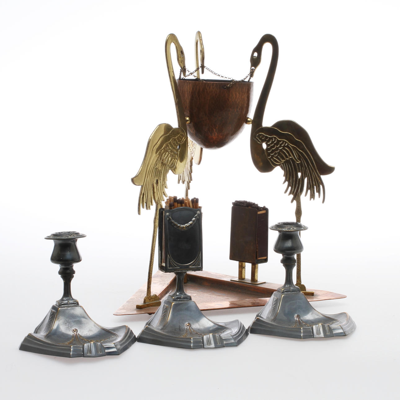 PARTI DIVERSE, 4 delar, metall, 1900-tal.