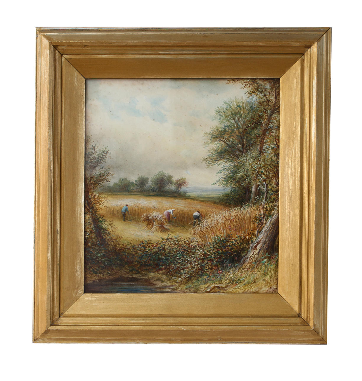 OKÄND KONSTNÄR, akvarell, sign Morris.