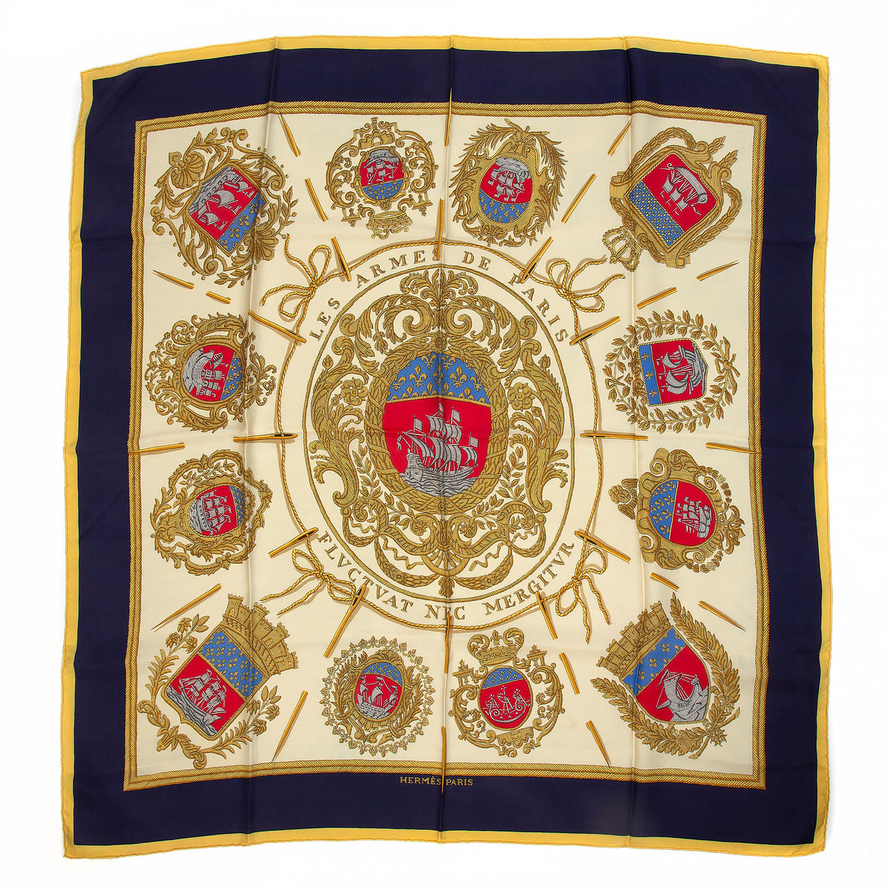 HERMÈS, scarf, "LES armes de Paris".