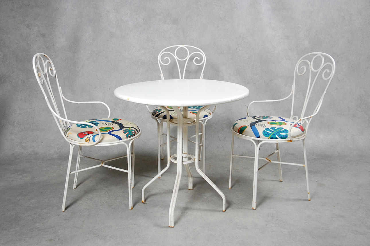 TRÄDGÅRDSMÖBLEMANG , 4 delar , 1900-tal.