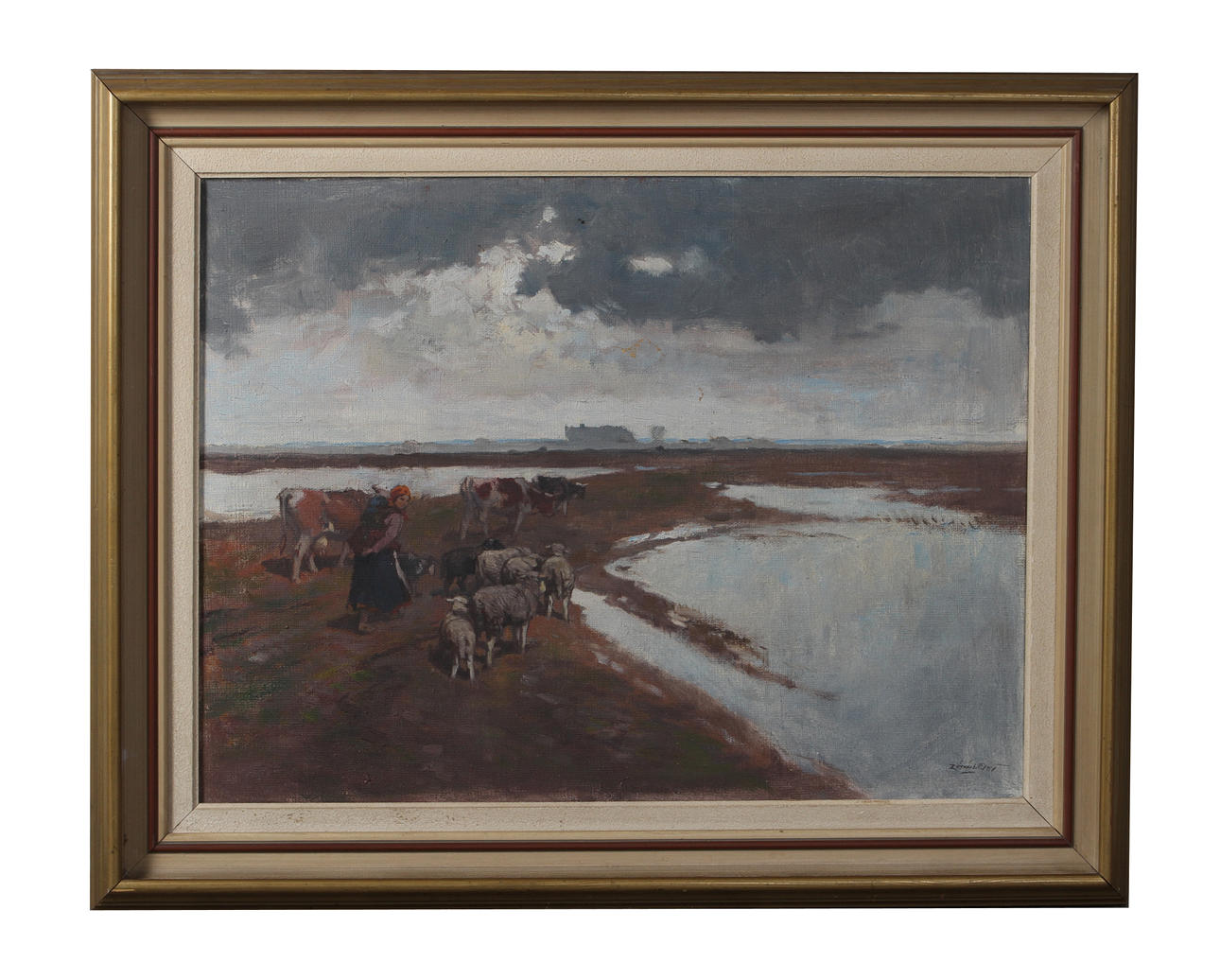 OKÄND KONSTNÄR, olja på duk, sign.