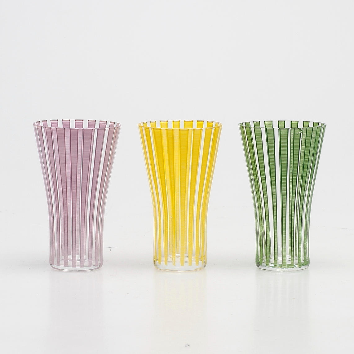 GLAS, 3 st, "Strikt", Bengt Orup, Johansfors.