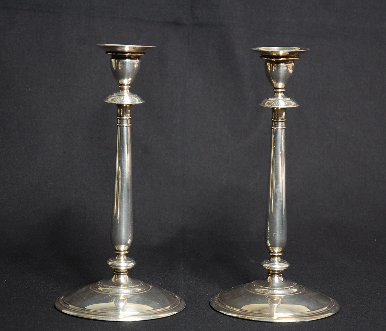 LJUSSTAKAR, 1 par, nysilver.