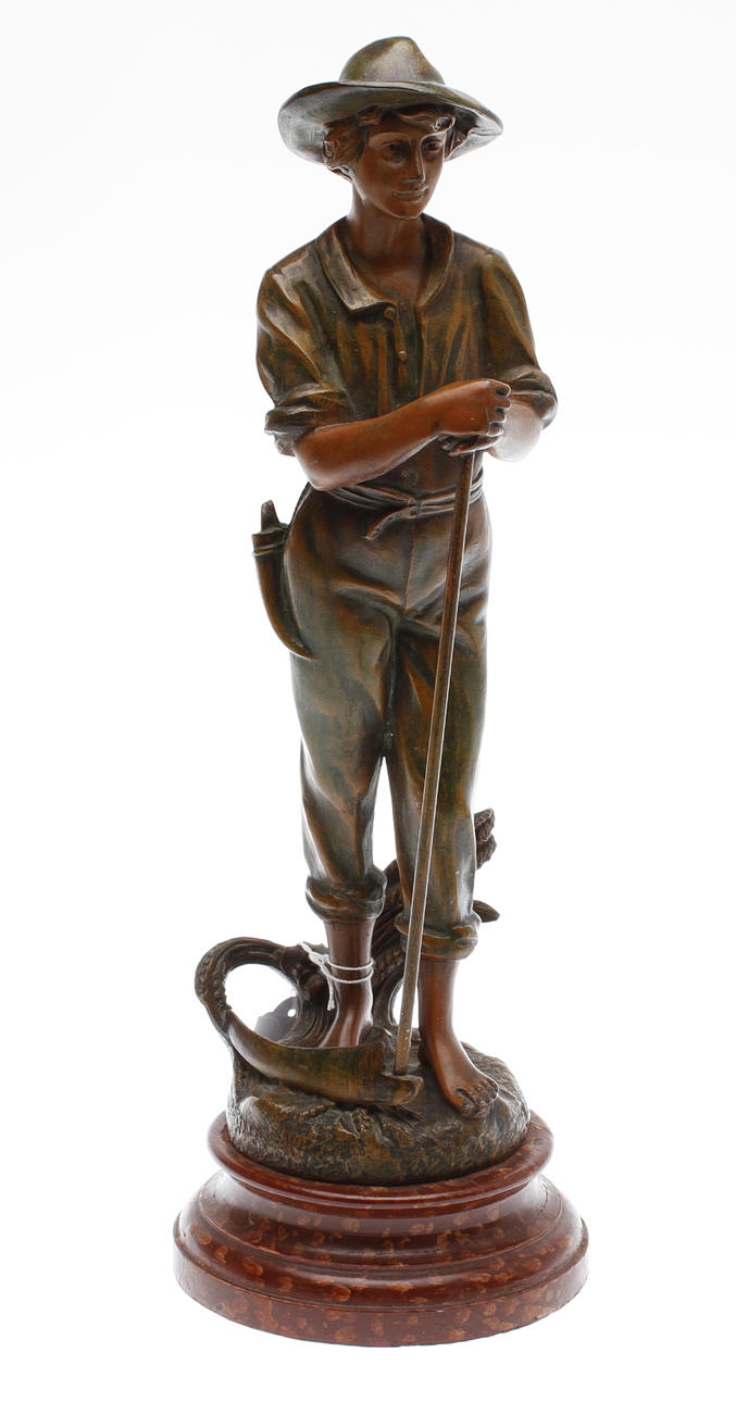 SKULPTUR, patinerad zink, efter Aristide de Raniéri, omkring 1900.