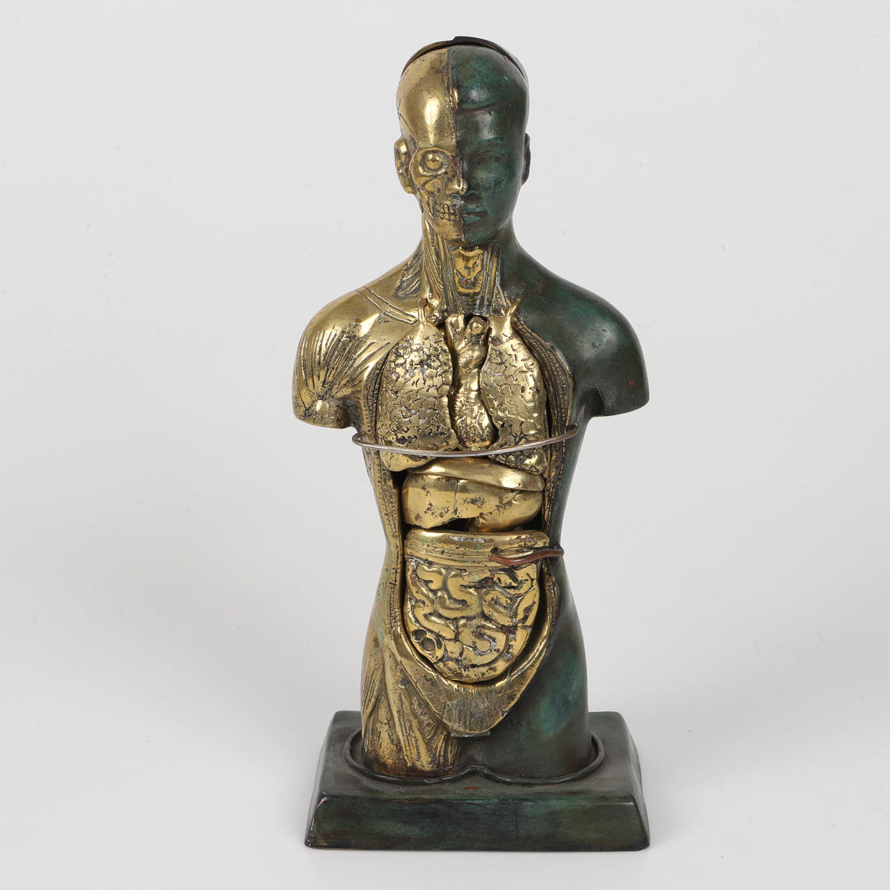 SKULPTUR, anatomisk figur, brons.