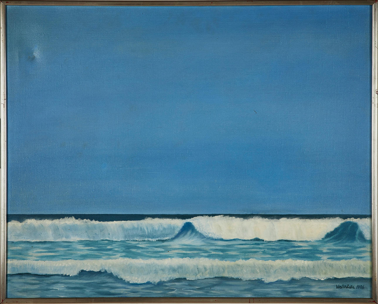 ROLAND WALLSTÉN. Waves, oil on canvas, signed and dated 1986.
