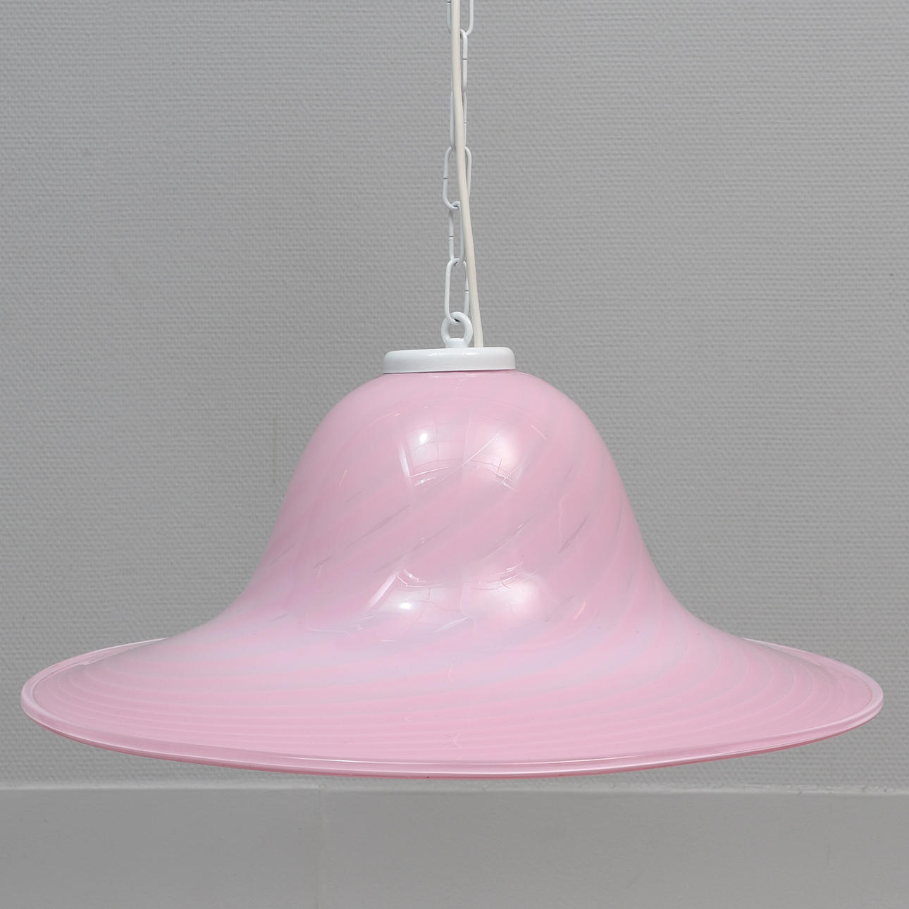 DECKENLEUCHTE, Wirbel, Glas, Murano, Italien.