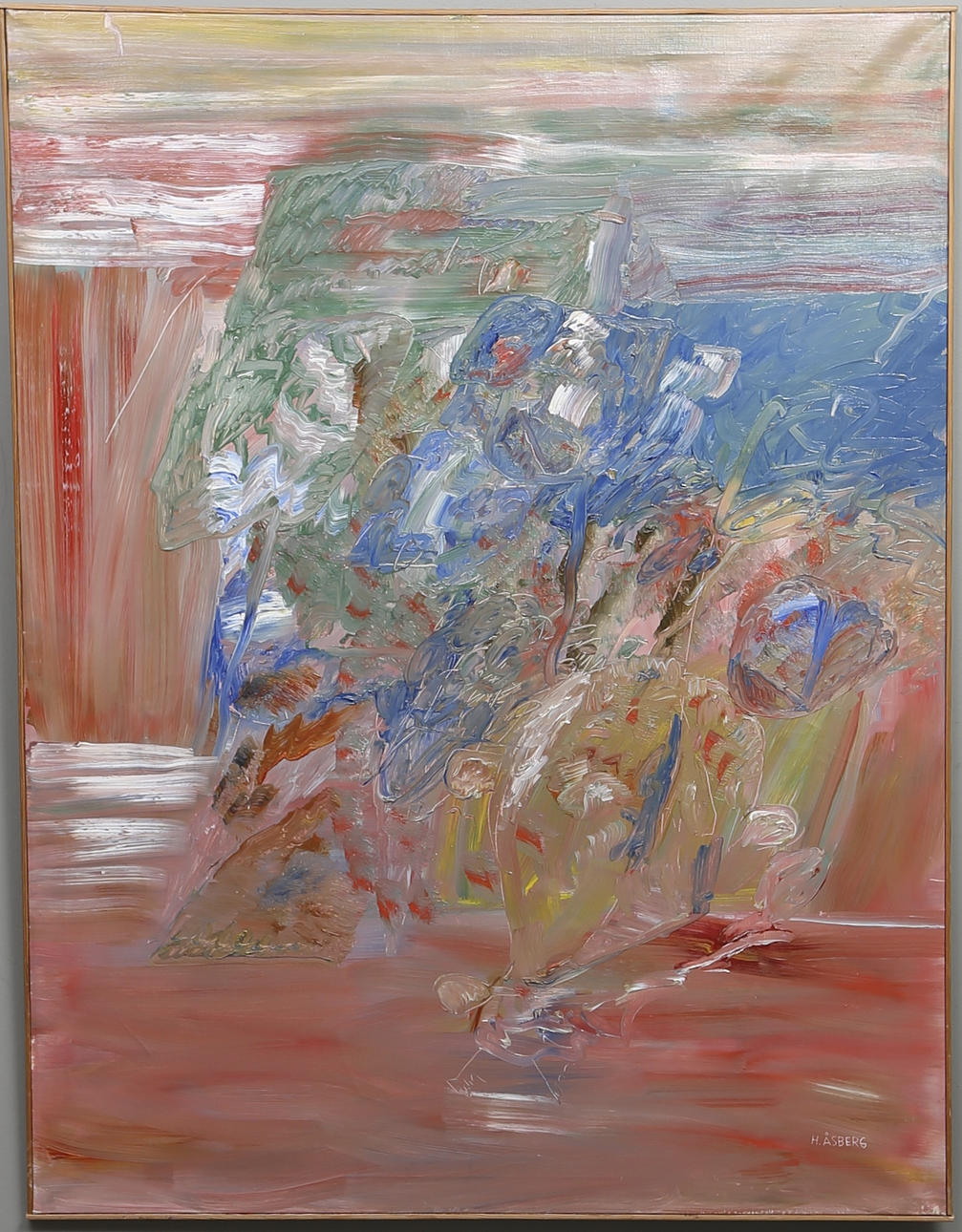HANS ÅSBERG. Olja på duk, signerad.