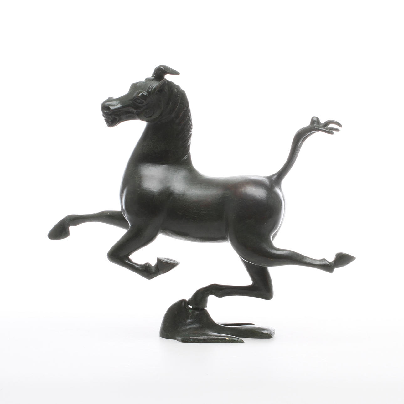 SKULPTUR, Häst, patinerad brons, 19/2000-tal.