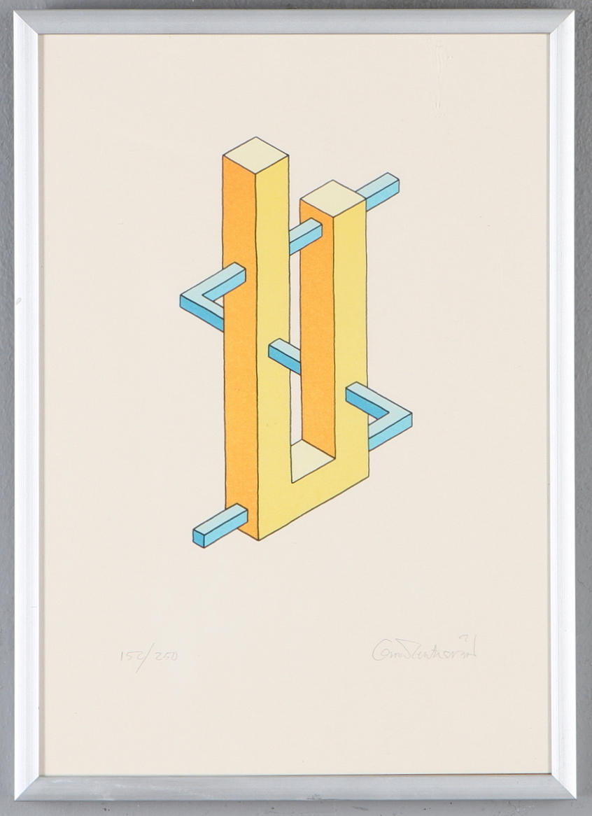 OSCAR REUTERSWÄRD. Omöjliga figurer, litografi, signerad samt numrerad 152/250.