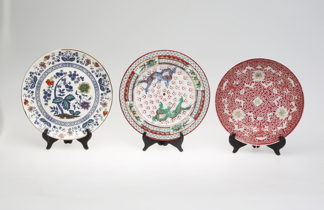 FAT, 3 st, porslin, Kina, 18/1900-tal.