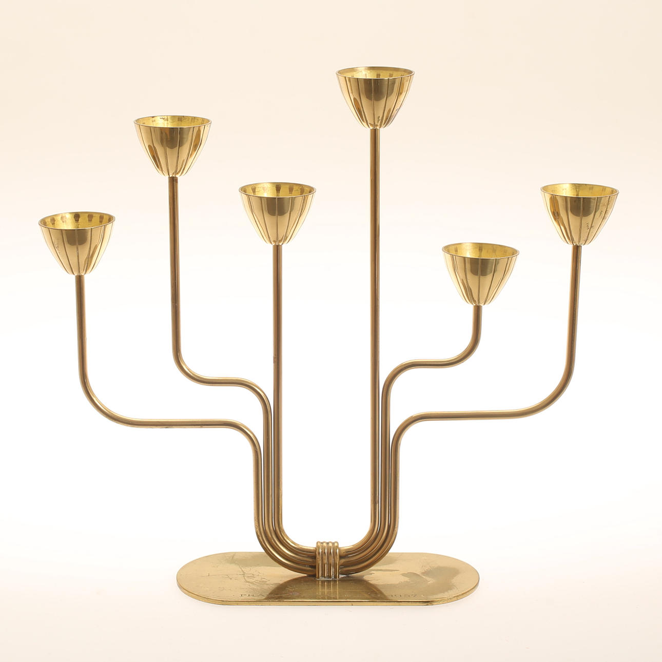 KANDELABER, Messing, Gunnar Ander, Ystad Metall.