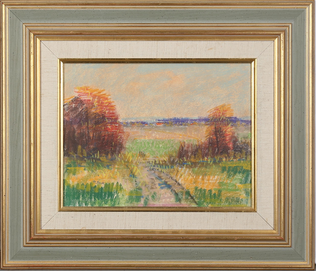 RAGNAR FALK. Landskap. Pastell, signerad R. Falk.