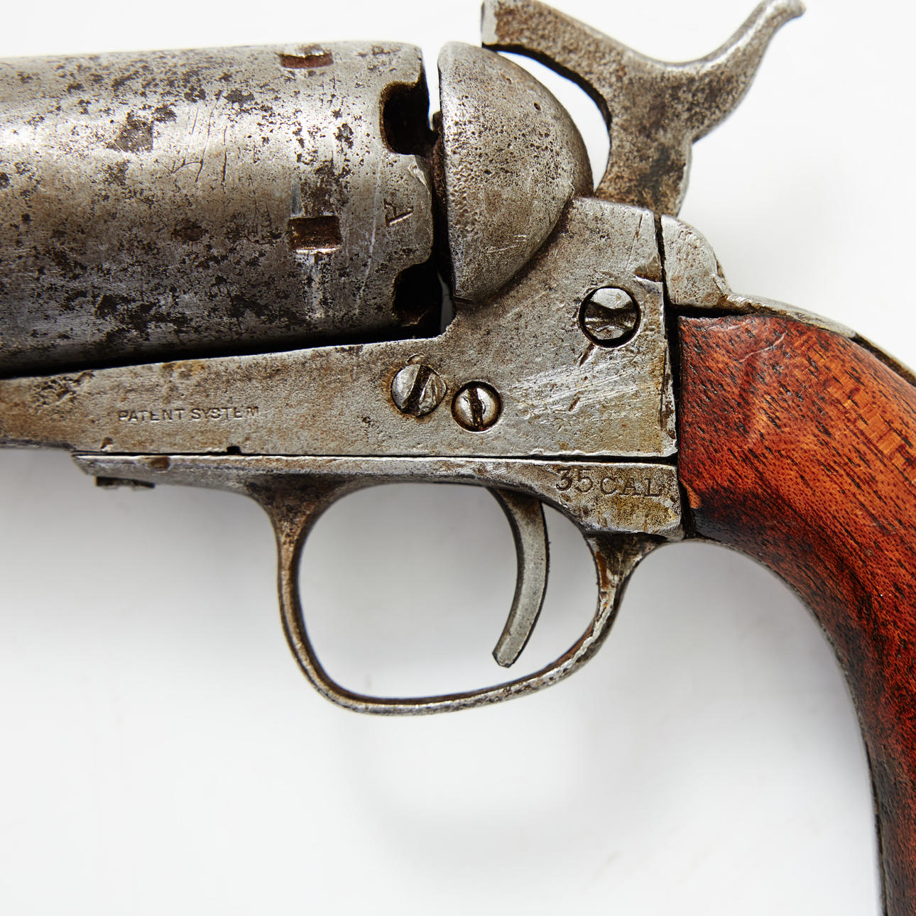 BLOCK LOCK REVOLVER, probably Belgian, circa mid 1800s, replica Colt ...