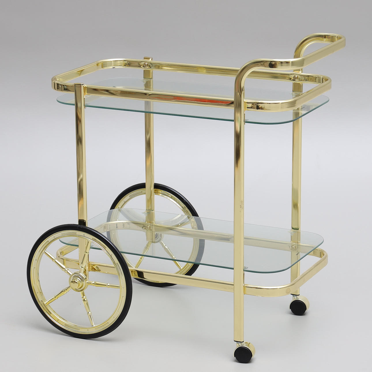 SERVIERWAGEN, modern, messingfarbenes Metall.