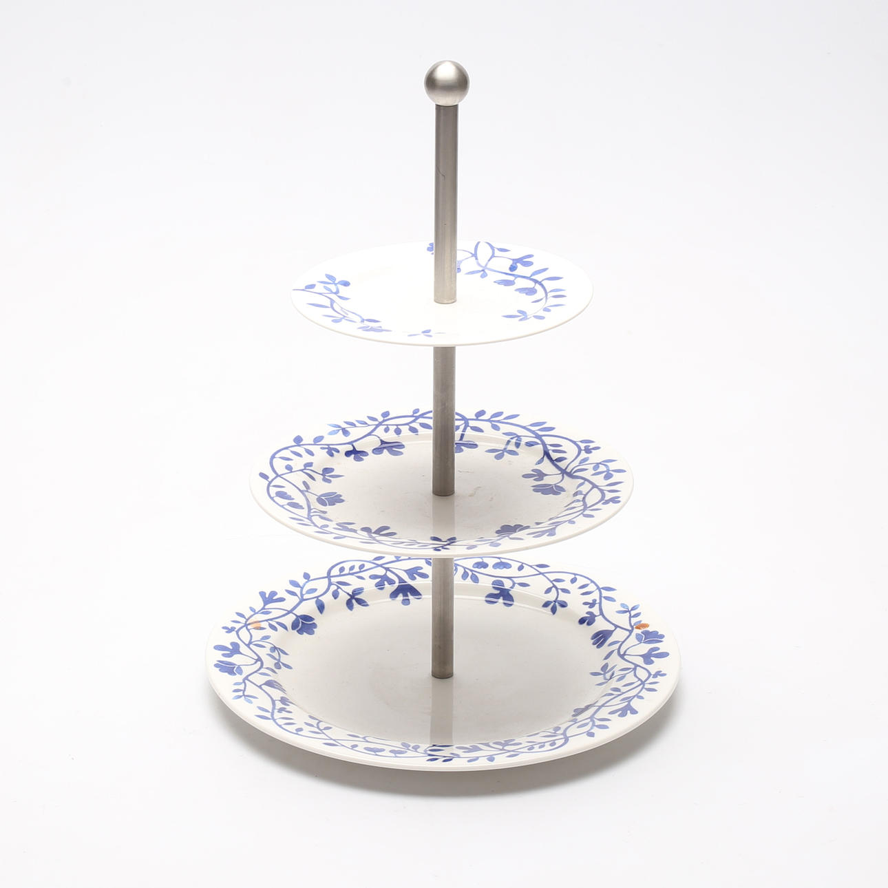 THREE-FLOOR PLATE, porcelain and metal, 