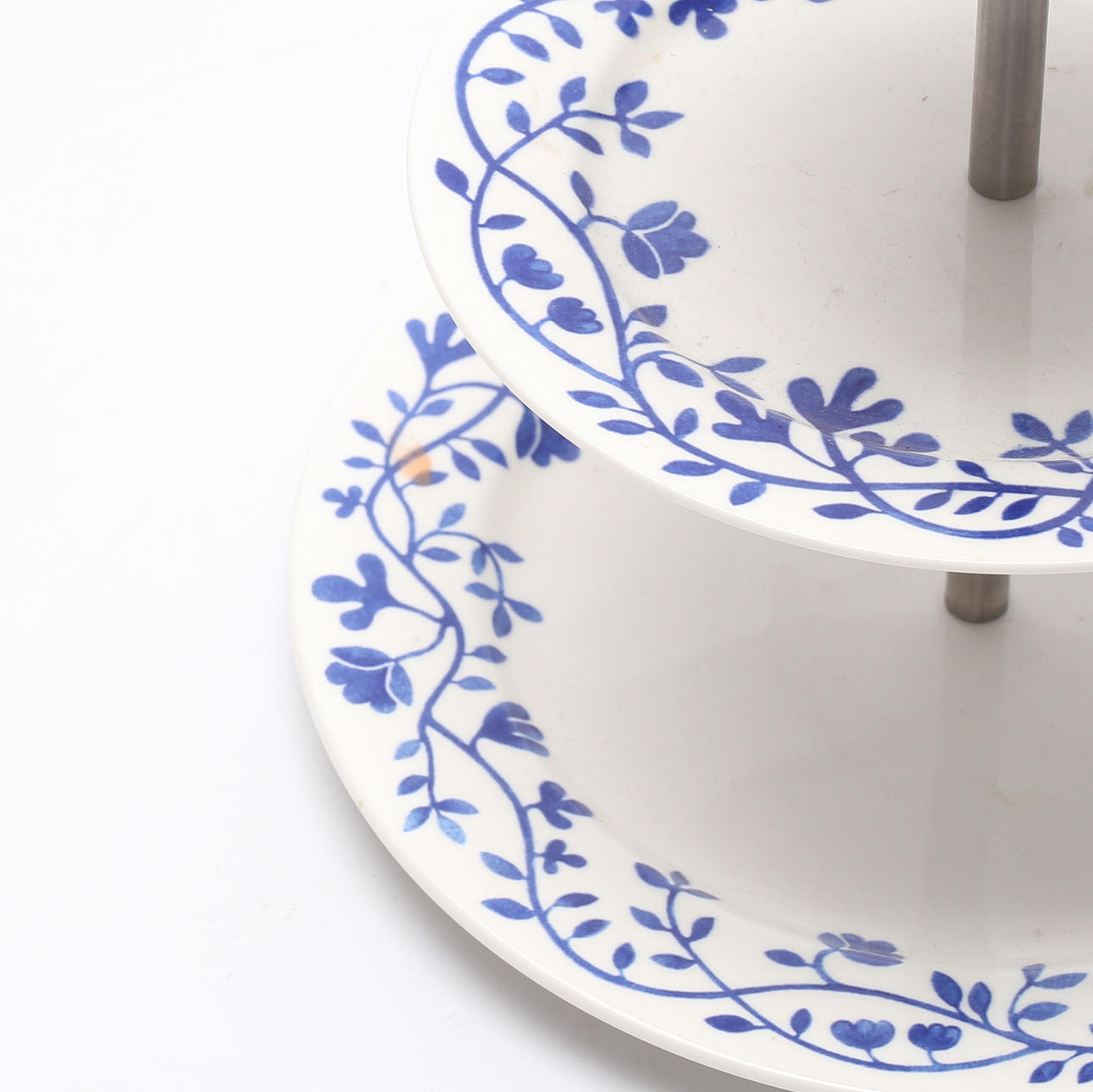 THREE-FLOOR PLATE, porcelain and metal, 