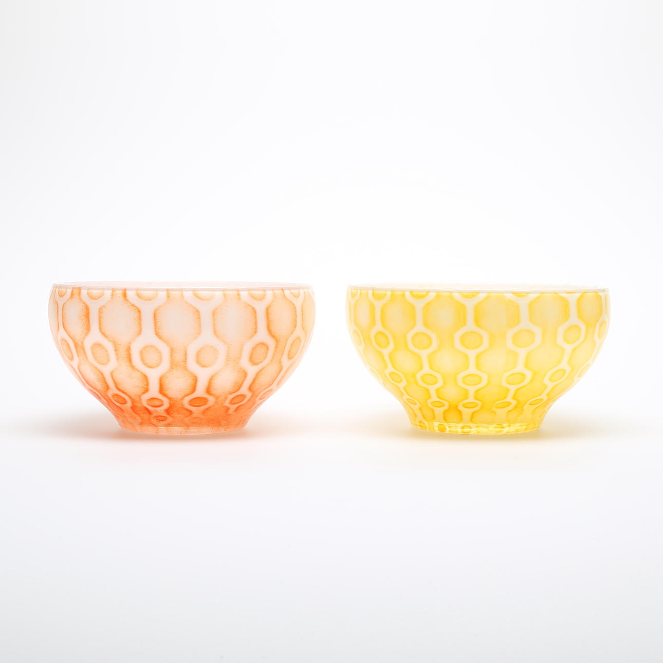 SKÅLAR, 2 st, glas, Olle Brozén, Kosta Boda, signerade.