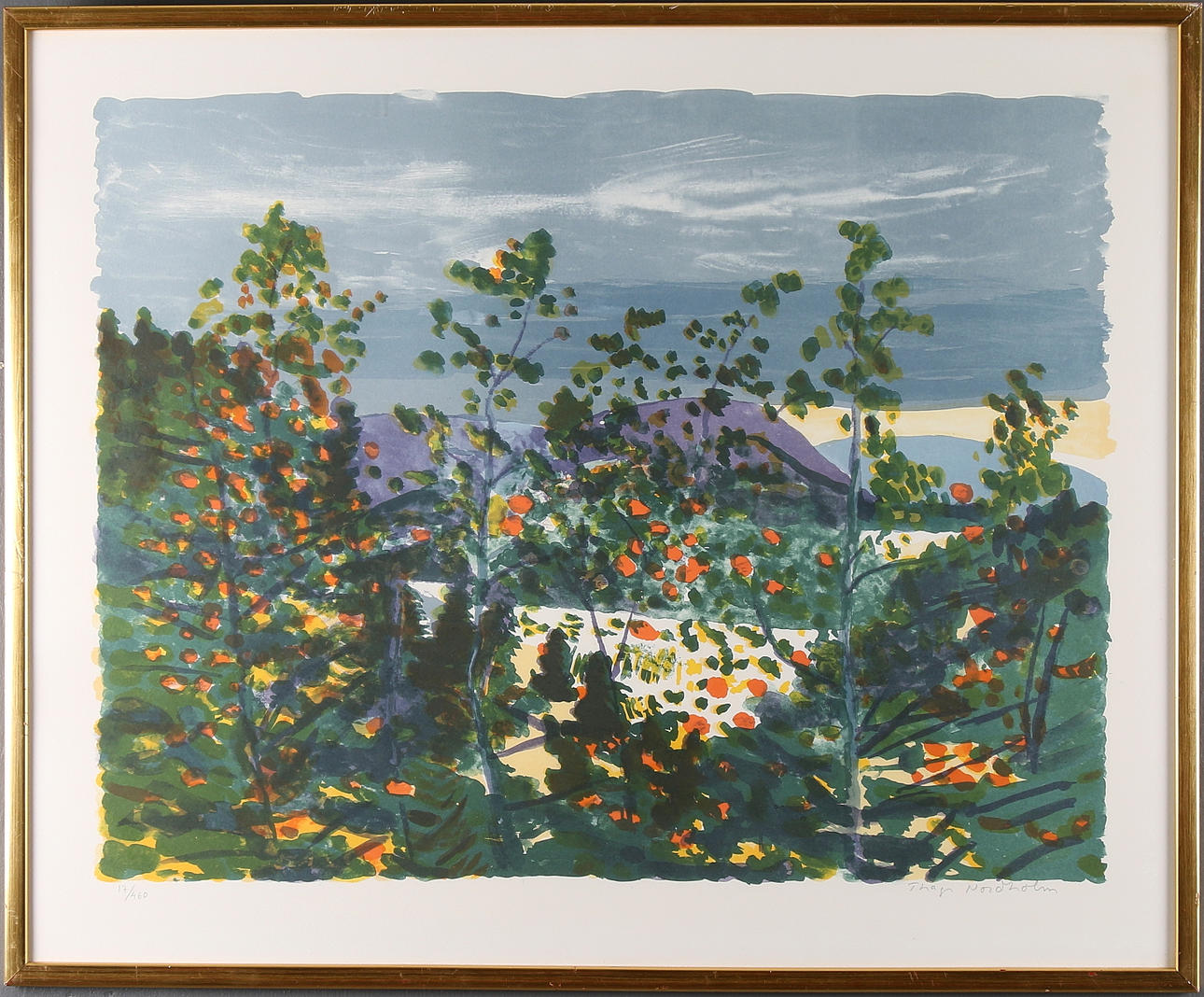 THAGE NORDHOLM. Färglitografi, signerad, numrerad, 17/460.