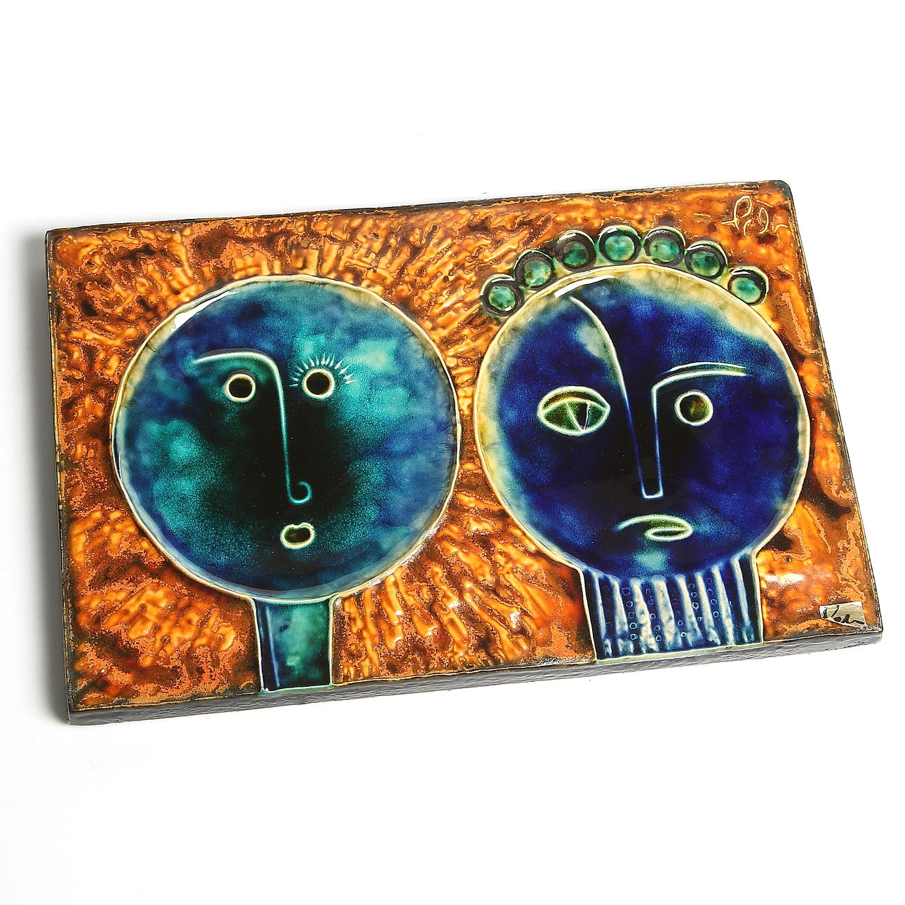 VÄGGRELIEF, stengods, Helmut Schäffenacker, Tyskland.