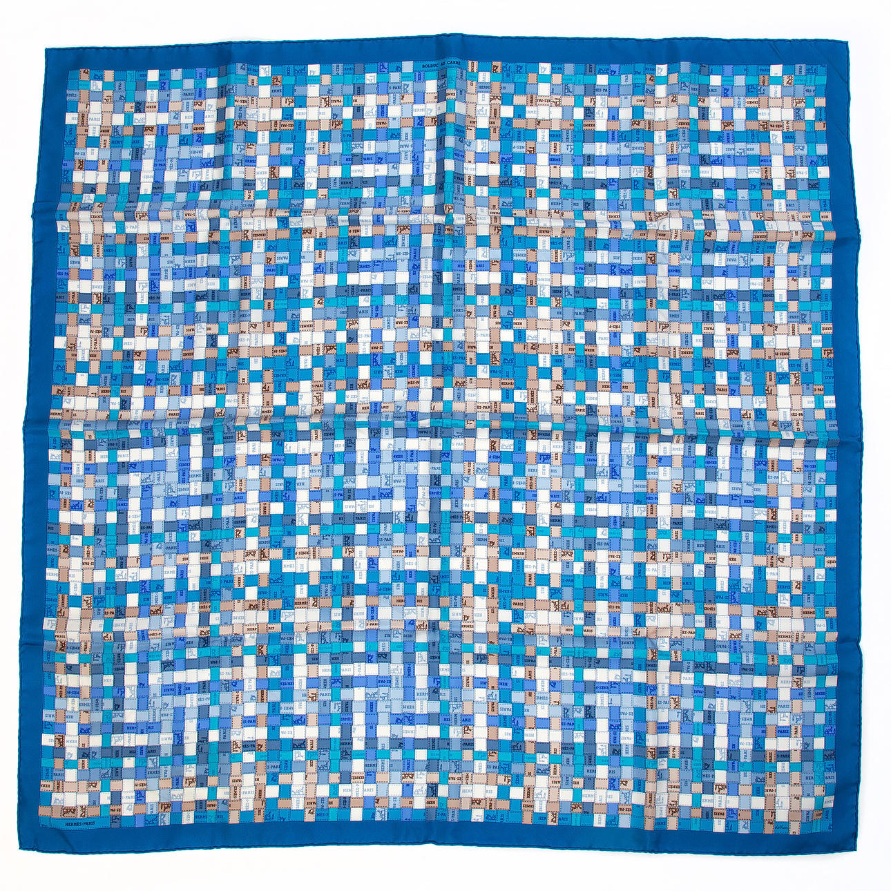 HERMÈS, scarf, "Bolduc au Carre".