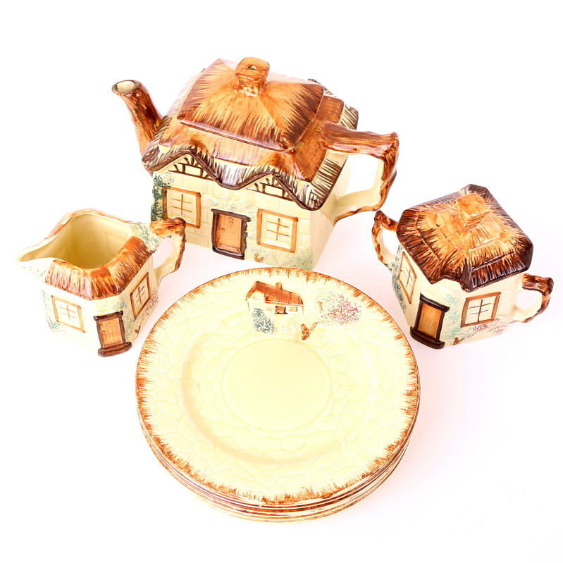 TESERVIS, 9 delar, England, Keele St Pottery Co Ltd.