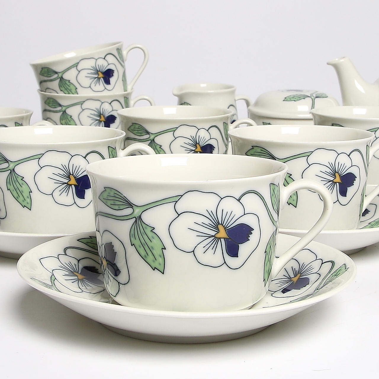 TESERVIS, 23 delar, porslin, "Sylvia", Sylvia Lechovius, Rörstrand.