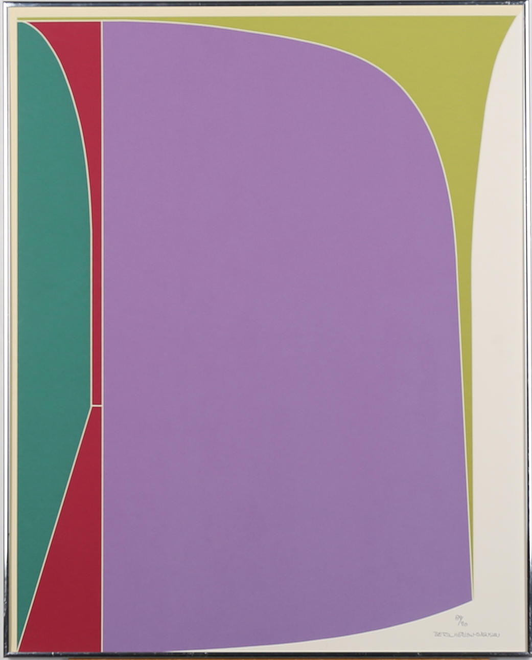 BERTIL HERLOW-SVENSSON. Komposition, färglitografi, signerad och numrerad 89/90.