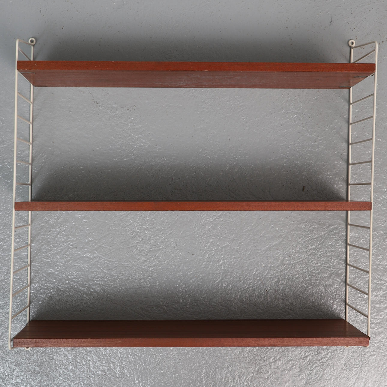STRING SHELF, 3 shelves, teak veneer, 1950s/60s.