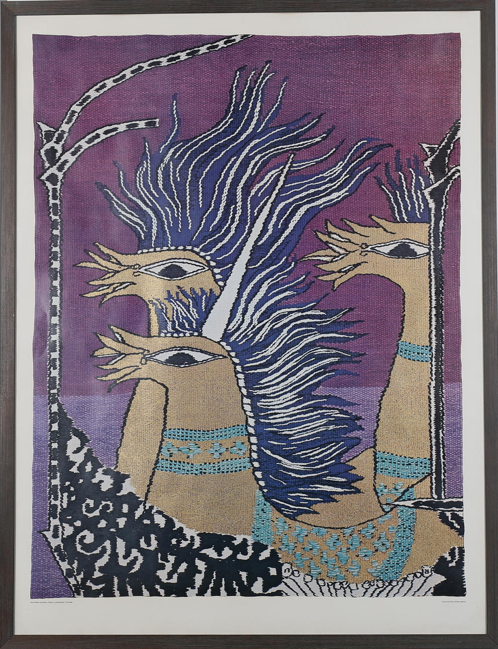 MAX WALTER SVANBERG. Surrealistiskt komposition, offsettryck, osignerad.