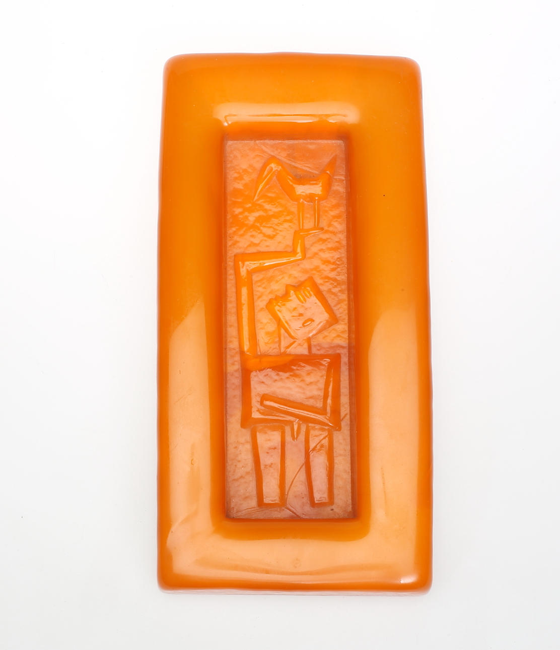 ERIK HÖGLUND. Askfat, glas, 1900-tal.