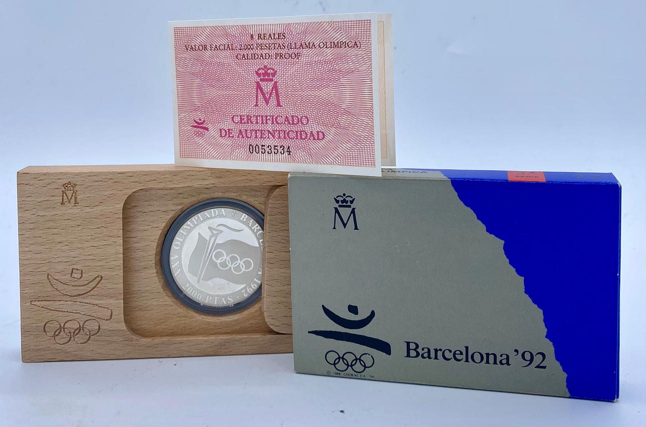 SILVER COIN COLLECTION. BARCELONA 92.