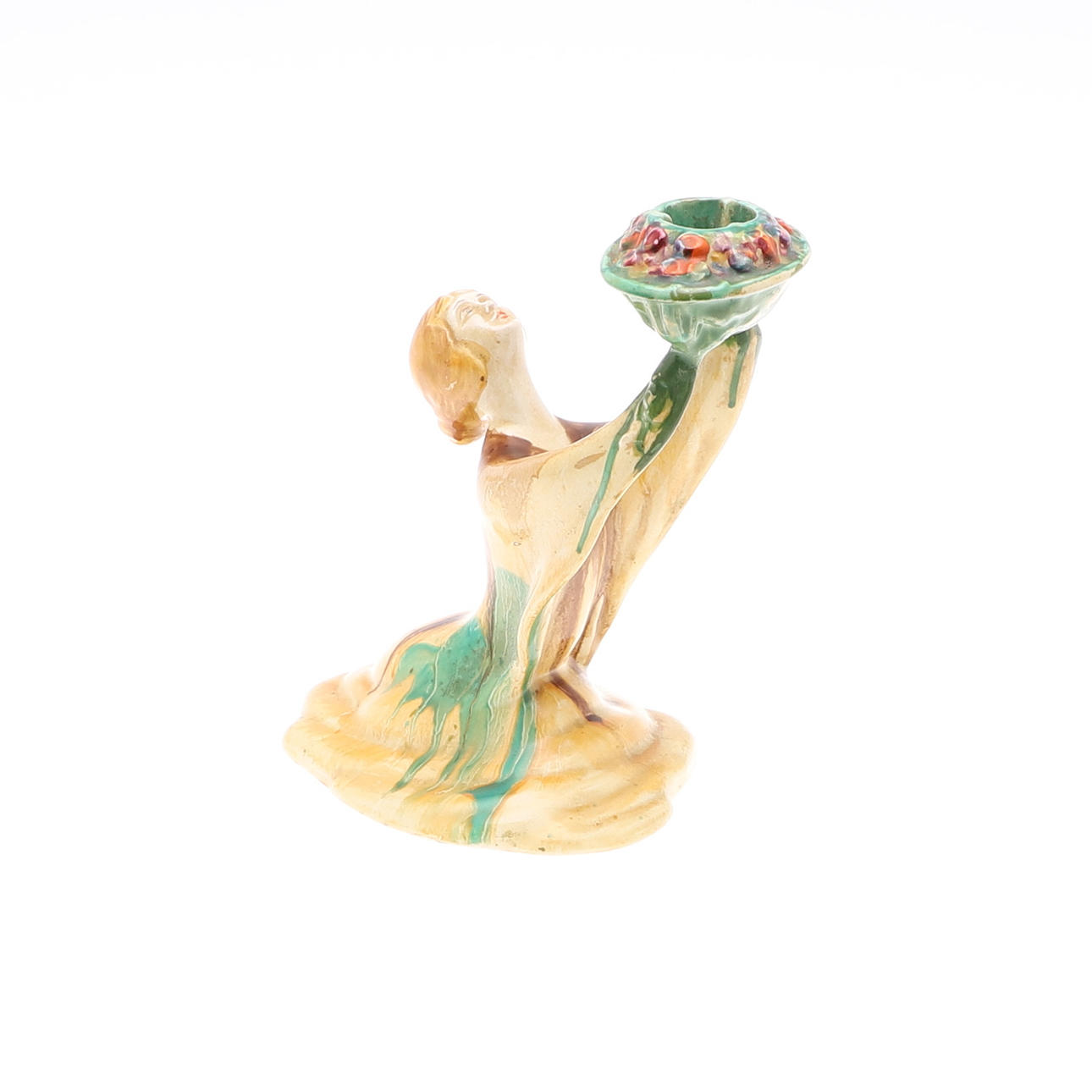 CLARICE CLIFF FIGURAL CANDLESTICK - MY GARDEN.