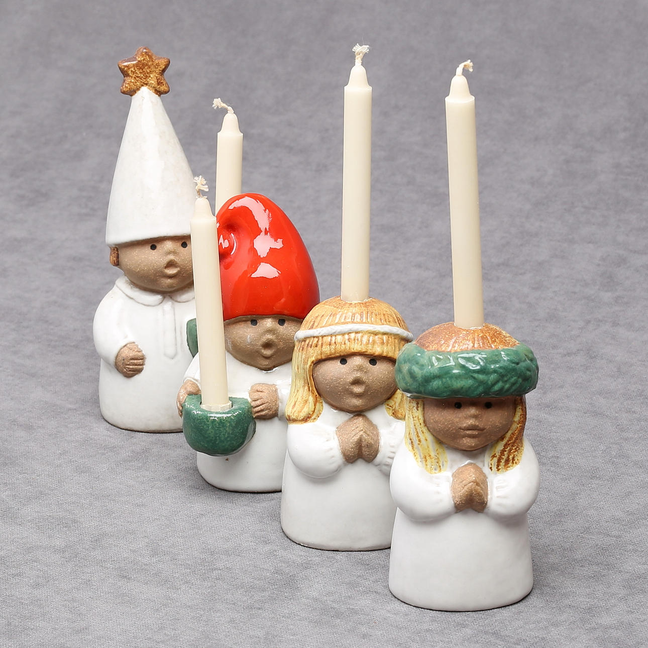 LISA LARSON. "Adventsbarn", 4 st, Gustavsberg.