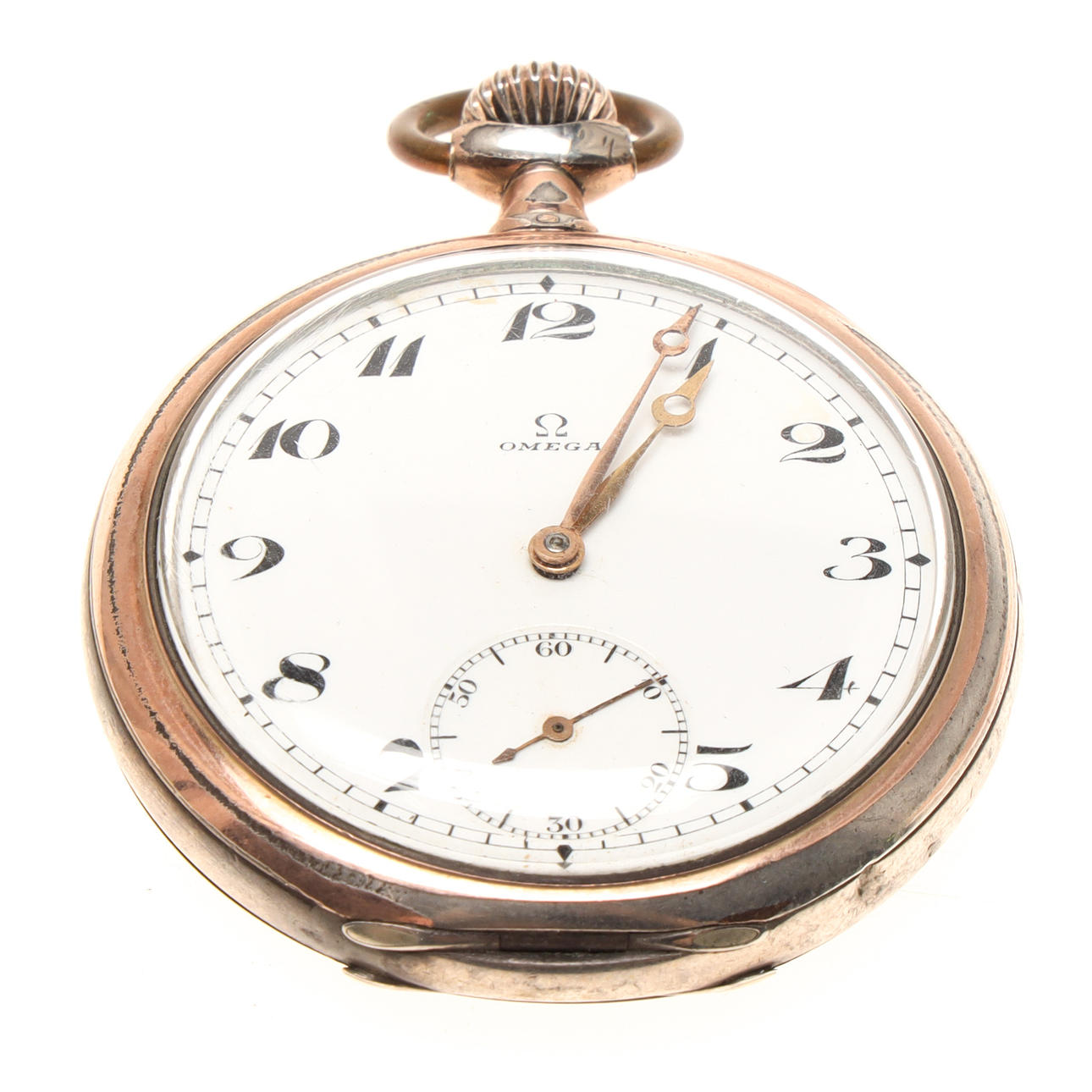 RELOJ DE BOLSILLO, Omega, plata.