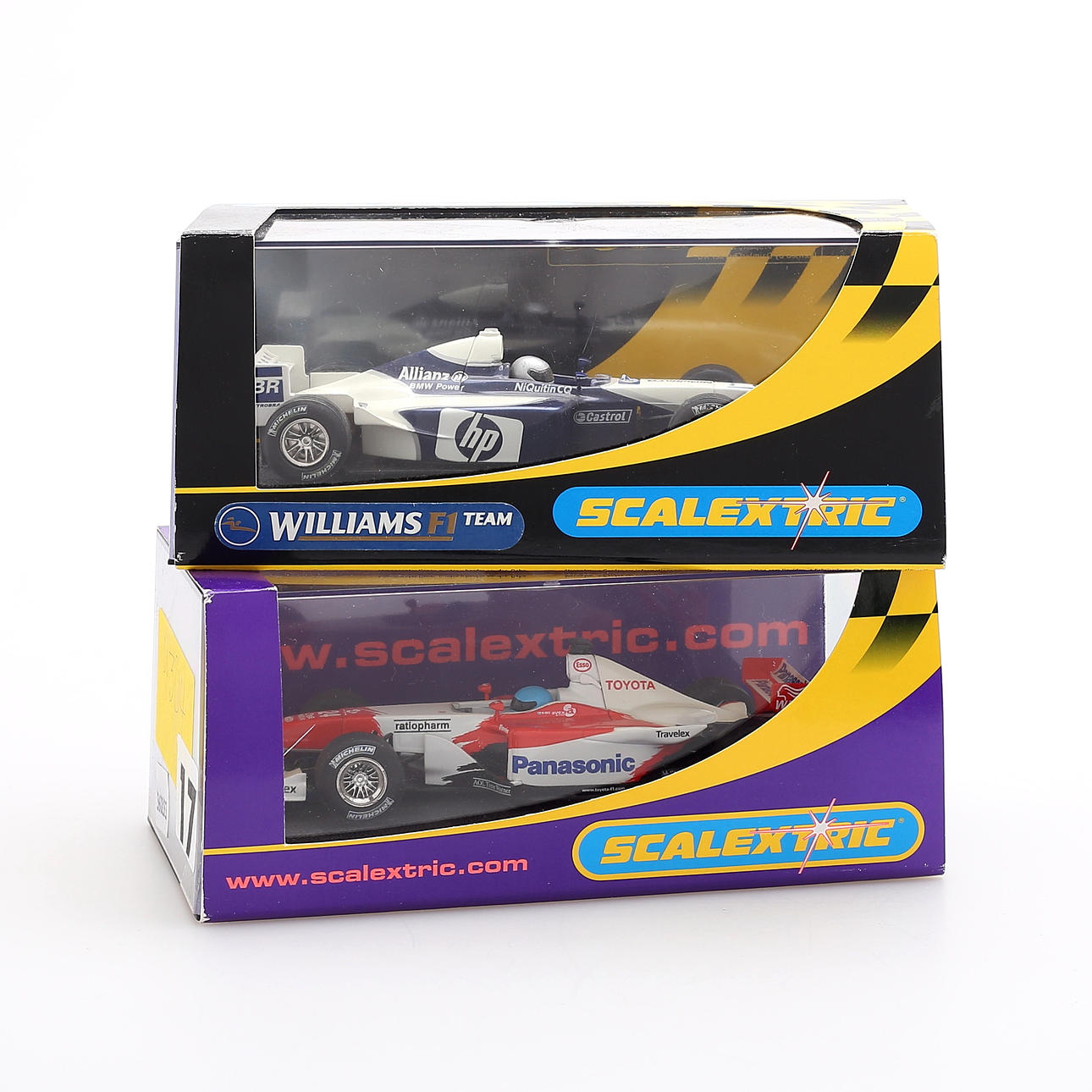 SCALEXTRIC, maquetas de coches, 2 piezas, principios de los 2000.