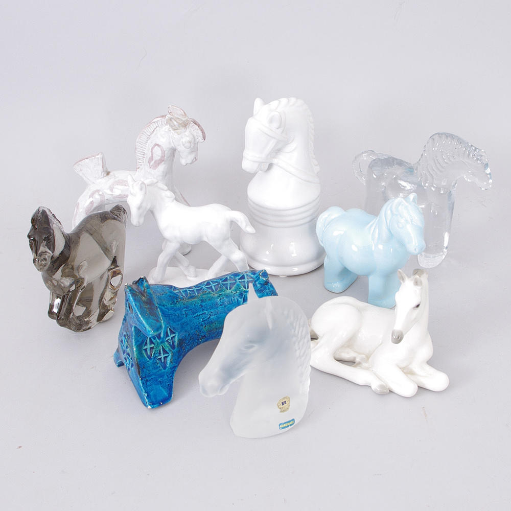 HÄSTSAMLING, porslin/glas/keramik, Paul Hoff, Reijmyre m.fl.