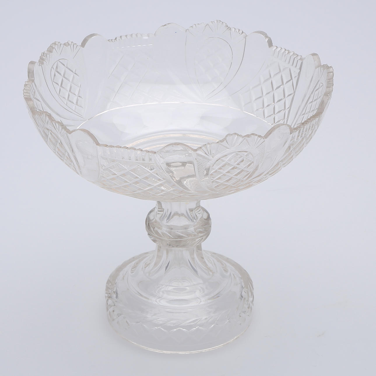 UPPSATSSKÅL, kristall, sent 1800-tal.