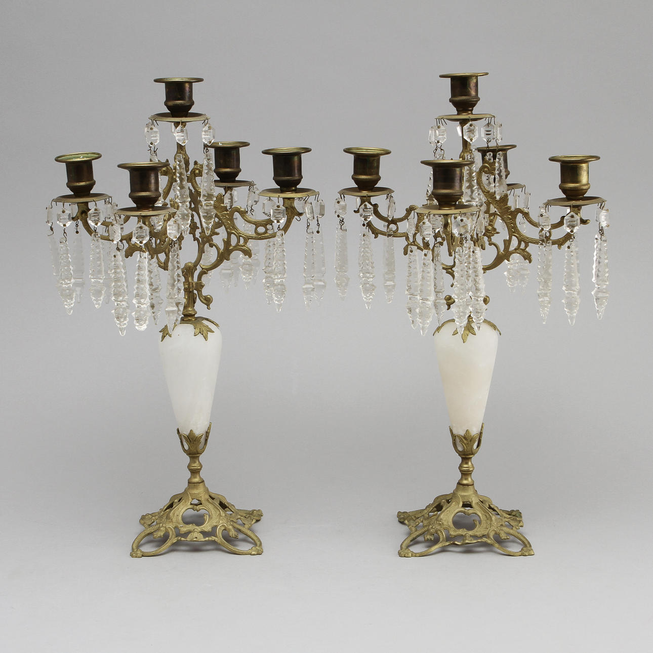 KANDELABRAR, 1 par, 18/1900-tal.