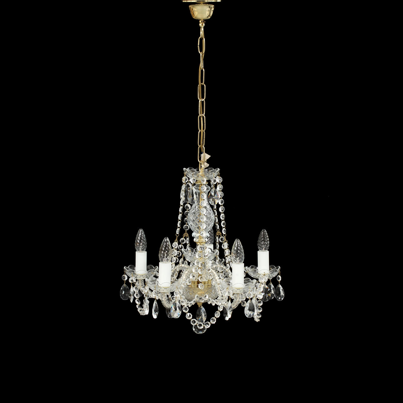 LJUSKRONA, Maria-Teresiastil, 1900-tal. Höjd 45 cm.