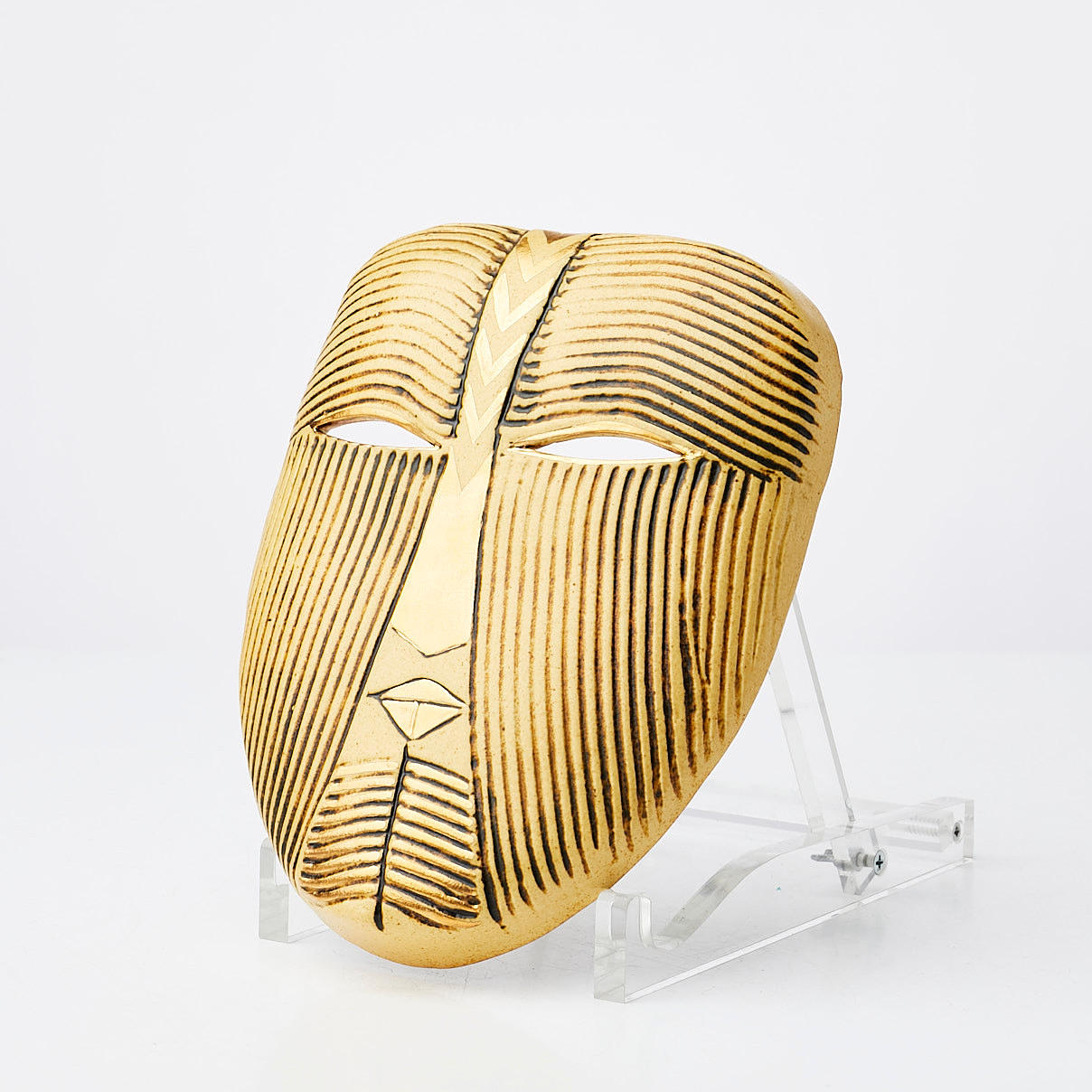 LISA LARSON. mask, glaserat stengods, Gustavsberg, signerat Lisa L. K ...